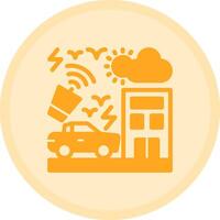 Noise pollution Multicolor Circle Icon vector