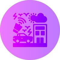 Noise pollution Gradient Circle Icon vector