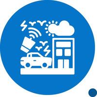 Noise pollution Glyph Shadow Icon vector