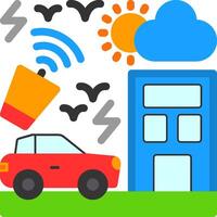 Noise pollution Flat Icon vector