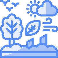 Deforestation Line Filled Blue Icon vector