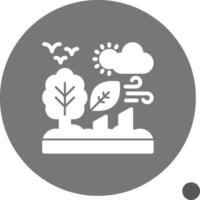 deforestación glifo sombra icono vector