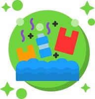 Plastic pollution Tailed Color Icon vector