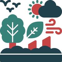 Deforestation Glyph Two Color Icon vector