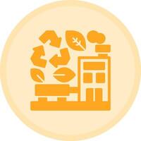 Green recycling center Multicolor Circle Icon vector