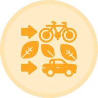 Green transportation options Multicolor Circle Icon vector