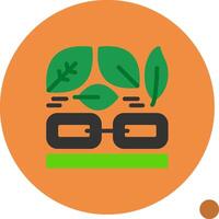 Green supply chain Flat Shadow Icon vector