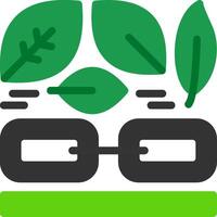 Green supply chain Flat Icon vector