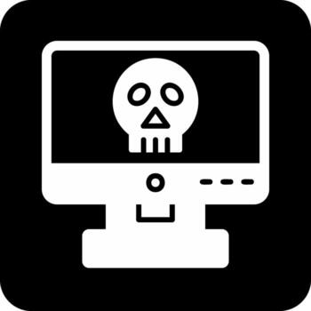 icono de vector de piratería informática
