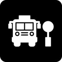 icono de vector de parada de autobús