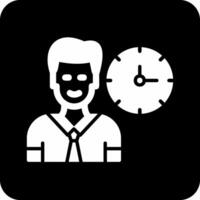 icono de vector de tiempo de trabajo