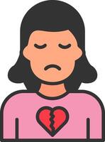 Broken Heart Vector Icon