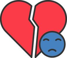 Broken Heart Vector Icon