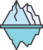 icono de vector de iceberg