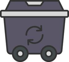 icono de vector de reciclaje