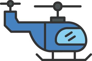 icono de vector de helicóptero