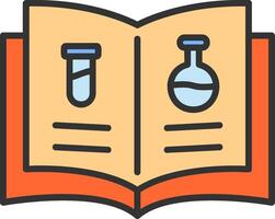 Ciencias libro vector icono