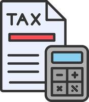 Tax Calculation Vector Icon