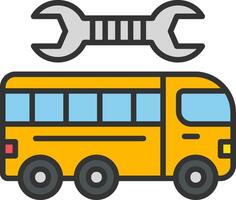 Repairing Bus Vector Icon