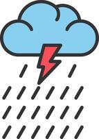 icono de vector de lluvia