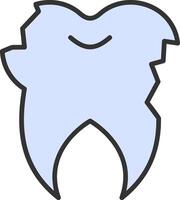 Broken Tooth Vector Icon