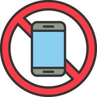 No Mobile Phone Vector Icon