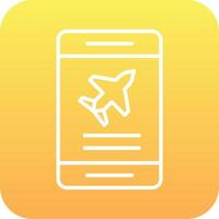 Plane Ticket booking Vector Icon