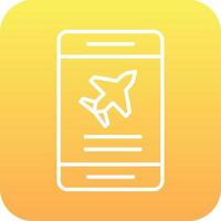 Plane Ticket booking Vector Icon