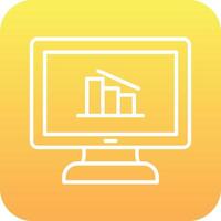 Online Data Analytics Vector Icon