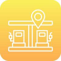 Gas Station Pin Vector Icon