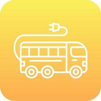 icono de vector de bus electrico