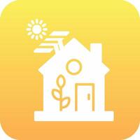 Eco House Vector Icon