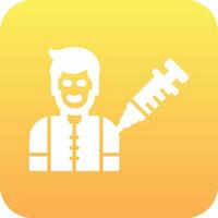 Man Vaccination Vector Icon