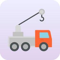 Lifting Crane Truck Vector Icon