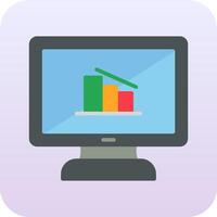 Online Data Analytics Vector Icon