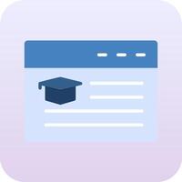 icono de vector de educación en línea