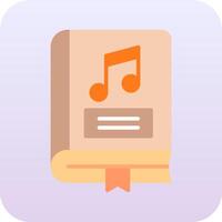 icono de vector de libro de música