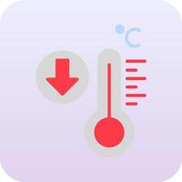 icono de vector de baja temperatura