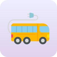 Electric Bus Vector Icon