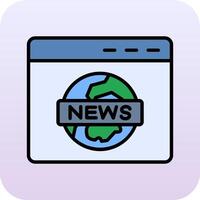 icono de vector de informe de noticias