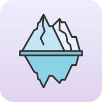 icono de vector de iceberg