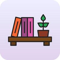 Bookshelf Vector Icon