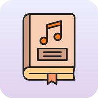 icono de vector de libro de música