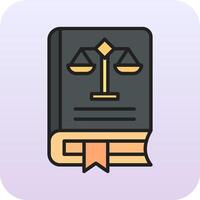 Law Book Vector Icon