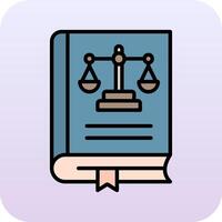 Law Book Vector Icon