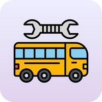 Repairing Bus Vector Icon