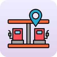 Gas Station Pin Vector Icon