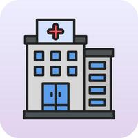 icono de vector de hospital