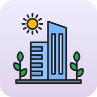 Green City Vector Icon