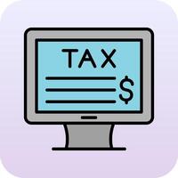 Online Tax Vector Icon